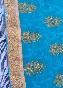 beautiful saree embroiding work