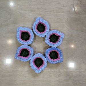 Set of 6 Decorative Diyas