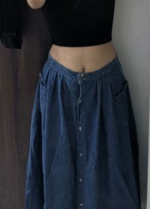 Full Denim Classic Skirt