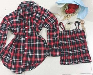 Crop &amp; Cardigan Shirt