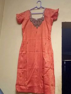 Elegant Orange Kurta Set