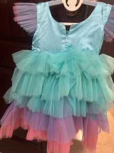 Rainbow Tulle Party Dress