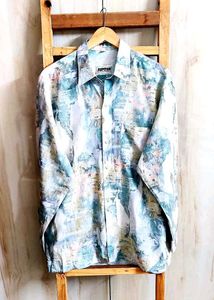 See Green Printed Shirt Size-44-46-XXL