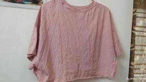 Pink Cropped Tee