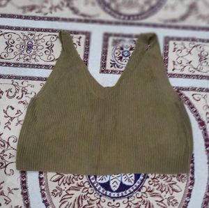 Women Winter V Neck Short Crochet Top