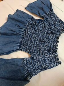 Denim Off-Shoulder Top