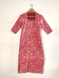 Rust Printed Kurti ( Women)