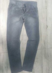 Gray Denim Pants