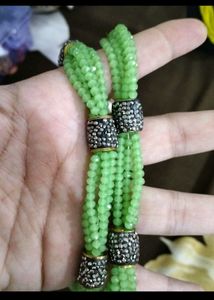 Long Pearl Necklace Set With Earrings