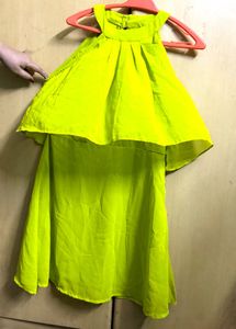 Lime Green Party Wear Dress (XL)