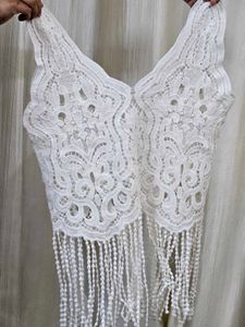 Lace Fringe Tank Top