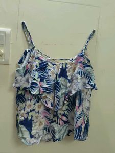 Floral Ruffle Tank Top
