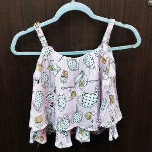 Cute Patterned Crop Top