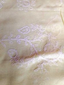Embroidered Yellow Fabric