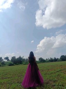 Purple Gown With Pocket