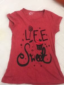 Life is Sweet Red Graphic Tee