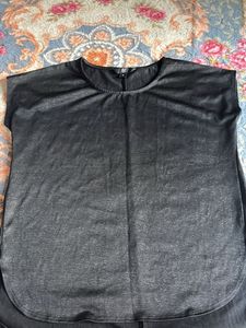 Black Sparkle Tunic Top