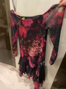 Floral Mesh mini dress