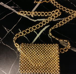 Handmade Golden Pearl Waist Bag 💖