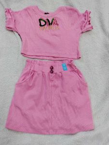 Pink Top and Skirt Set for Baby Girl