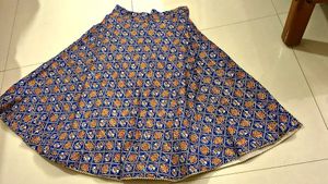 Blue Floral Elephant Print Lehanga Choli