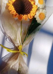 Crochet Sunflower &amp; Daisy Bouquet