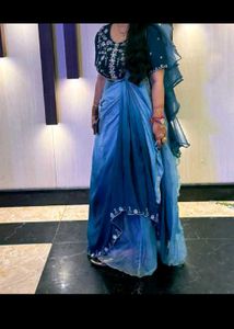 Elegant Blue Saree