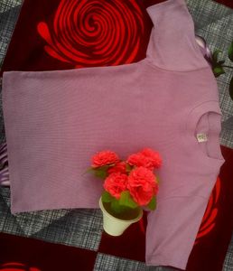 Womens Stylish Ribbed Knit T-shirt