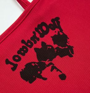 Red Graphic Print Tank Top