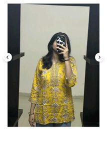 Yellow Floral Print Tunic