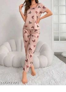 Butterfly Print Pajama Set