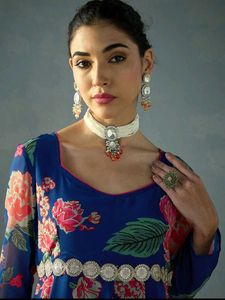 Myntra (Rs. 1899) Floral Print Anarkali Kurta Set
