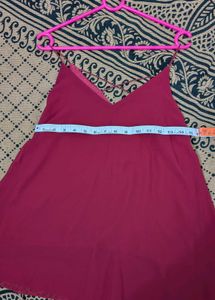 Maroon Sleeveless Top