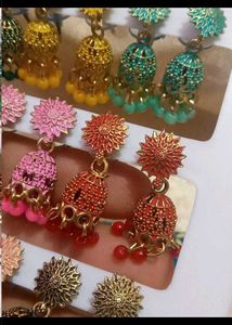 🤑Le Lo Saree Small Cute 11 Pair Of Jhumkas