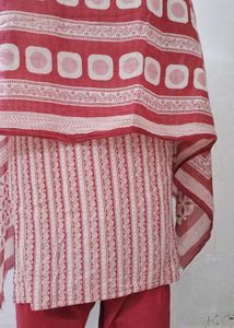 Red &amp; White kameez salwar dupatta