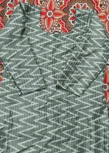Green Patterned Kurta