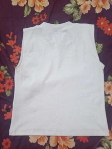 White Sleeveless Heart Top