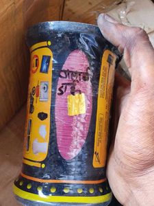 Dark Gulabi Plastic And With Golden Chip Manjha