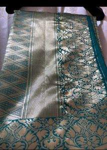 Green Banarasi Saree with blouse