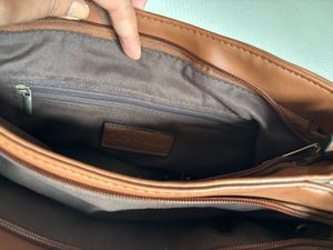 Tan structured Handheld Bag