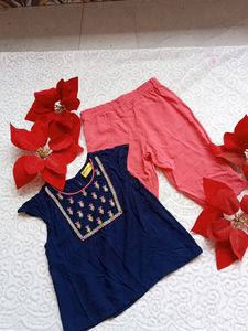 2-4yrs Baby Plazo Set Pack Of 1