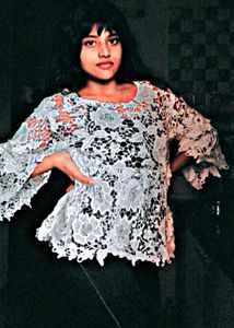 Lace Embroidery Cape Top