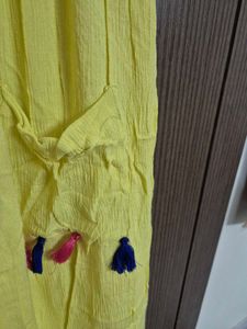 Yellow Long Embroidered Dress