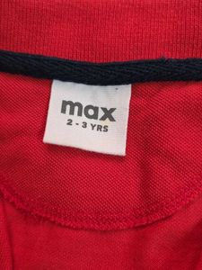 MAX Red Polo Shirt - Size 2-3