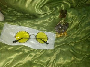 Buy Yellow Round Sunglasses Get Long Earrings Free