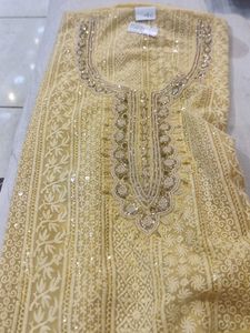 Elegant Yellow Dress Material