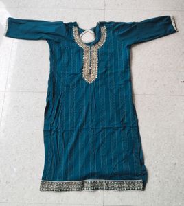 Embroided Kurta With Pant dupatta 💕