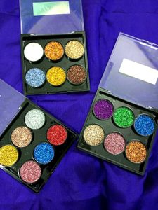 PACK OF 3 GLITTER EYESHADOW PALETTES