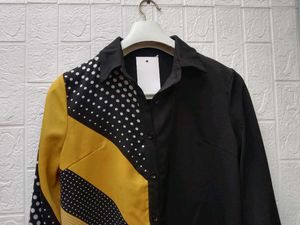 New with tag Pinterest Chic Two-Tone Polka Dot Blo