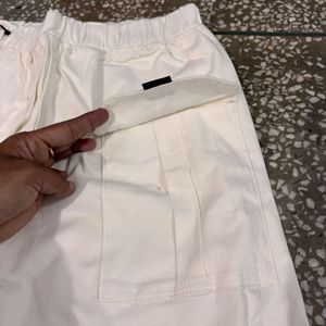 White Cargo Skirt